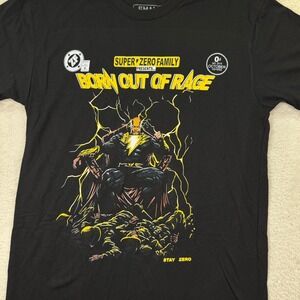 NEW Zero Foxtrot T Shirt Men Small Black Yellow Skull Born Out Of Rage Superhero